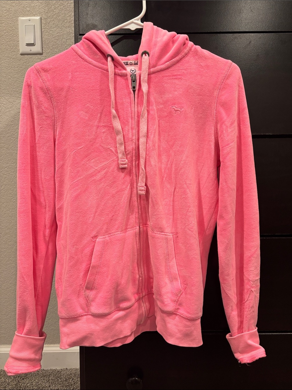 PINK Victoria's Secret Pink Velour Zip Hoodie